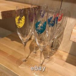 Dom Perignon Champagne Glasses Andy Warhol Limited Edition 6 color units set JP