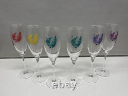 Dom Perignon Champagne Glasses Andy Warhol Limited Edition 6 units set