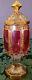 Egermann-moser Rare Early1900's Hand Made Ruby Cabachons Gold Gilded Chalice Lid