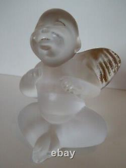 Elton John Lalique'Winged Cherub' Boxed Rare Collectors Society Item Mint