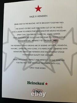 Eric Haze X Limited Edition 2011 Heineken Pint Glass Set of 2