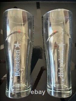 Eric Haze X Limited Edition 2011 Heineken Pint Glass Set of 2