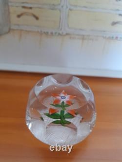 Ex Rare Limited Edition PERTHSHIRE Faceted Flower Paperweight-1973-No 152/600