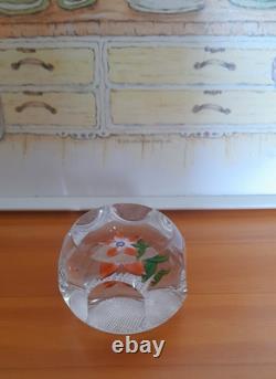 Ex Rare Limited Edition PERTHSHIRE Faceted Flower Paperweight-1973-No 152/600