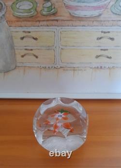 Ex Rare Limited Edition PERTHSHIRE Faceted Flower Paperweight-1973-No 152/600