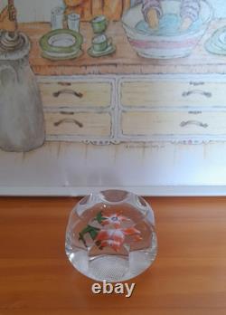 Ex Rare Limited Edition PERTHSHIRE Faceted Flower Paperweight-1973-No 152/600