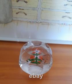 Ex Rare Limited Edition PERTHSHIRE Faceted Flower Paperweight-1973-No 152/600