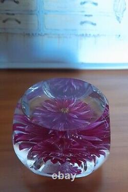 Extremely Rare Limited Edition PERTHSHIRE-PINK DAHLIA-1972 Paperweight-No 40/200