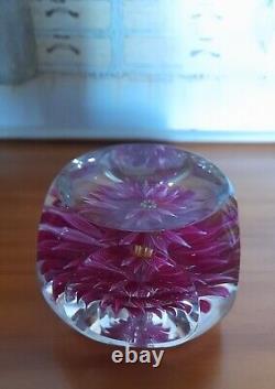 Extremely Rare Limited Edition PERTHSHIRE-PINK DAHLIA-1972 Paperweight-No 40/200