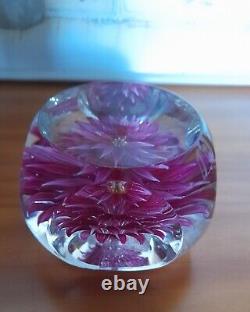 Extremely Rare Limited Edition PERTHSHIRE-PINK DAHLIA-1972 Paperweight-No 40/200