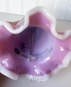 FENTON BURMESE GLASS BELL Signed Sue Jackson BUTTERFLY Limited Edition 1784/2500