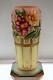 Fenton Vase Yellow Burmese Satin Embossed Flowers Ooak Freeusaship
