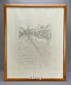 FOOTDEE ALLEYWAY by RICHARD DEMARCO Lithograph 67cm x 55cm SIGNED Ltd Ed 30/100