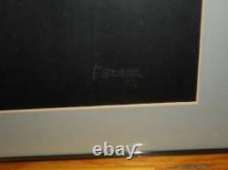 FRANK SZASZ Painting Limited Edition ALBERT EINSTEIN Print Glass Framed Signed