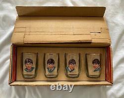 Fab The Beatles Original 1963 Glasses With Mega Rare Box Made By J & L Co Ltd Uk