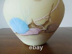 Fenton Art Glass Burmese Sea Life Vase Limited Edition, 1985