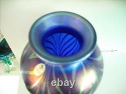 Fenton Art Glass FAVRENE FEATHERS Pulled Feather DAVE FETTY VASE Limited Edition