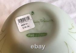 Fenton Art Glass Green Burmese Limited Edition Butterfly Vase