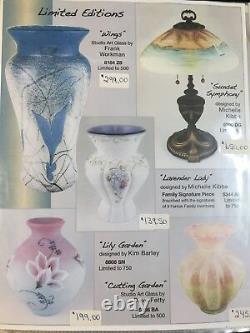 Fenton Art Glass Studio Art Glass By Frank Workman Wings Vase LIMITED