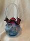 Fenton Art Glass Hand Painted Honor Collection Mulberry Basket