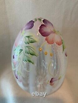 Fenton Art Glass hand painted Limited Edition French Opalescent Egg