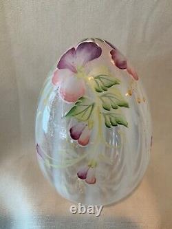 Fenton Art Glass hand painted Limited Edition French Opalescent Egg