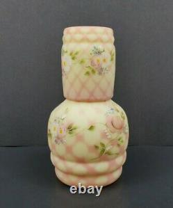 Fenton Burmese Art Glass Tumble Up Handpainted P. Lane Limited Ed Circle of Love