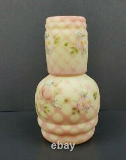 Fenton Burmese Art Glass Tumble Up Handpainted P. Lane Limited Ed Circle of Love