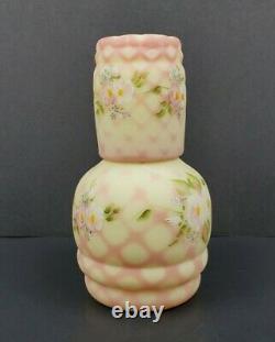 Fenton Burmese Art Glass Tumble Up Handpainted P. Lane Limited Ed Circle of Love