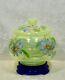 Fenton, Candy Box With Base, Topaz Opalescent & Cobalt Blue Glass, Limited Ed