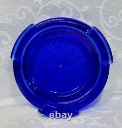 Fenton, Candy Box with Base, Topaz Opalescent & Cobalt Blue Glass, Limited Ed