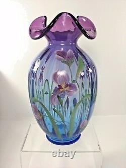 Fenton, Connoisseur Collection Iris Garden Mulberry Vase, 1578 MP, #302/1750