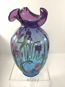 Fenton, Connoisseur Collection Iris Garden Mulberry Vase, 1578 MP, #302/1750