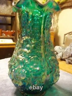 Fenton Emerald Green Poppy Show Vase