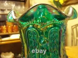 Fenton Emerald Green Poppy Show Vase