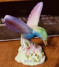 Fenton Gift Shop Limited Edition Hummingbird Flowers Theme Signed by Artist