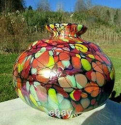 Fenton Glass Dave Fetty Mosaic Iridized Limited Edition Vase 6.5H x 7W