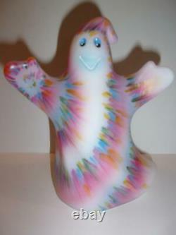 Fenton Glass Tie Dye Halloween Ghost Figurine GSE Ltd Ed #16/69 J. K. Spindler