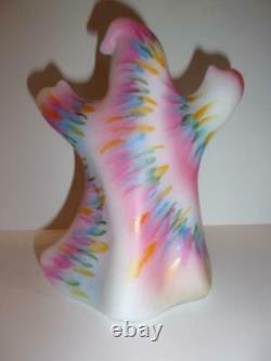 Fenton Glass Tie Dye Halloween Ghost Figurine GSE Ltd Ed #16/69 J. K. Spindler