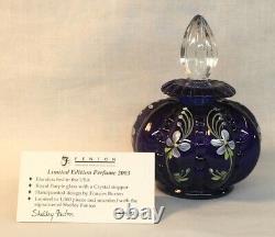Fenton Hand Painted Royal Purple 3 Piece Vanity Set Nancy & Shelly LIMITED