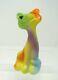 Fenton Happy Kitty Tie Dye Hand Painted By S. Hughes Fgca