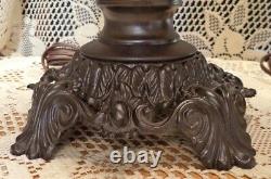 Fenton Honey Amber Embossed Overlay Lamp -GTC ad1