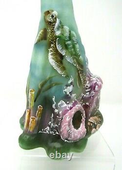 Fenton Jadite Alley Cat Seascape Turtle, Coral, Fish HP Spindler Limited #4/44