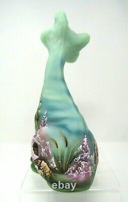 Fenton Jadite Alley Cat Seascape Turtle, Coral, Fish HP Spindler Limited #4/44