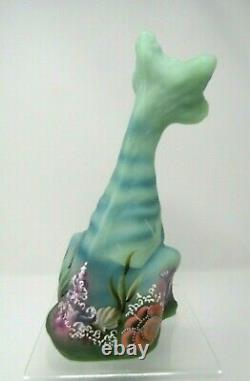 Fenton Jadite Alley Cat Seascape Turtle, Coral, Fish HP Spindler Limited #4/44