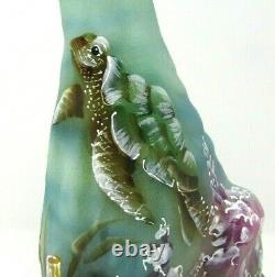 Fenton Jadite Alley Cat Seascape Turtle, Coral, Fish HP Spindler Limited #4/44