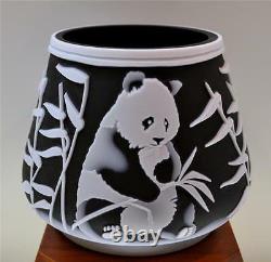 Fenton KELSEY MURPHY Sand Carved Panda Bear 34142Z LE #d 123/350 FREEusaSHIP