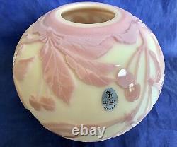 Fenton Kelsey / Boomkamp Burmese Sand Carved Limited Edition Cherry Vase 74/325