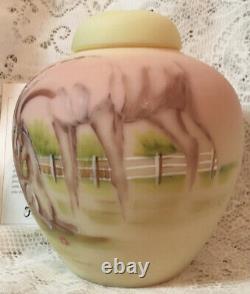 Fenton Limited Edition Burmese Ginger Jar, NIB, Signed & Numbered