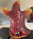 Fenton Limited Edition Halloween With An Etched Design Red Orange Glass #82/350